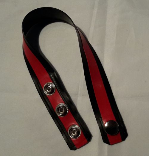 Rubber Bicep Strap With Red Stripe